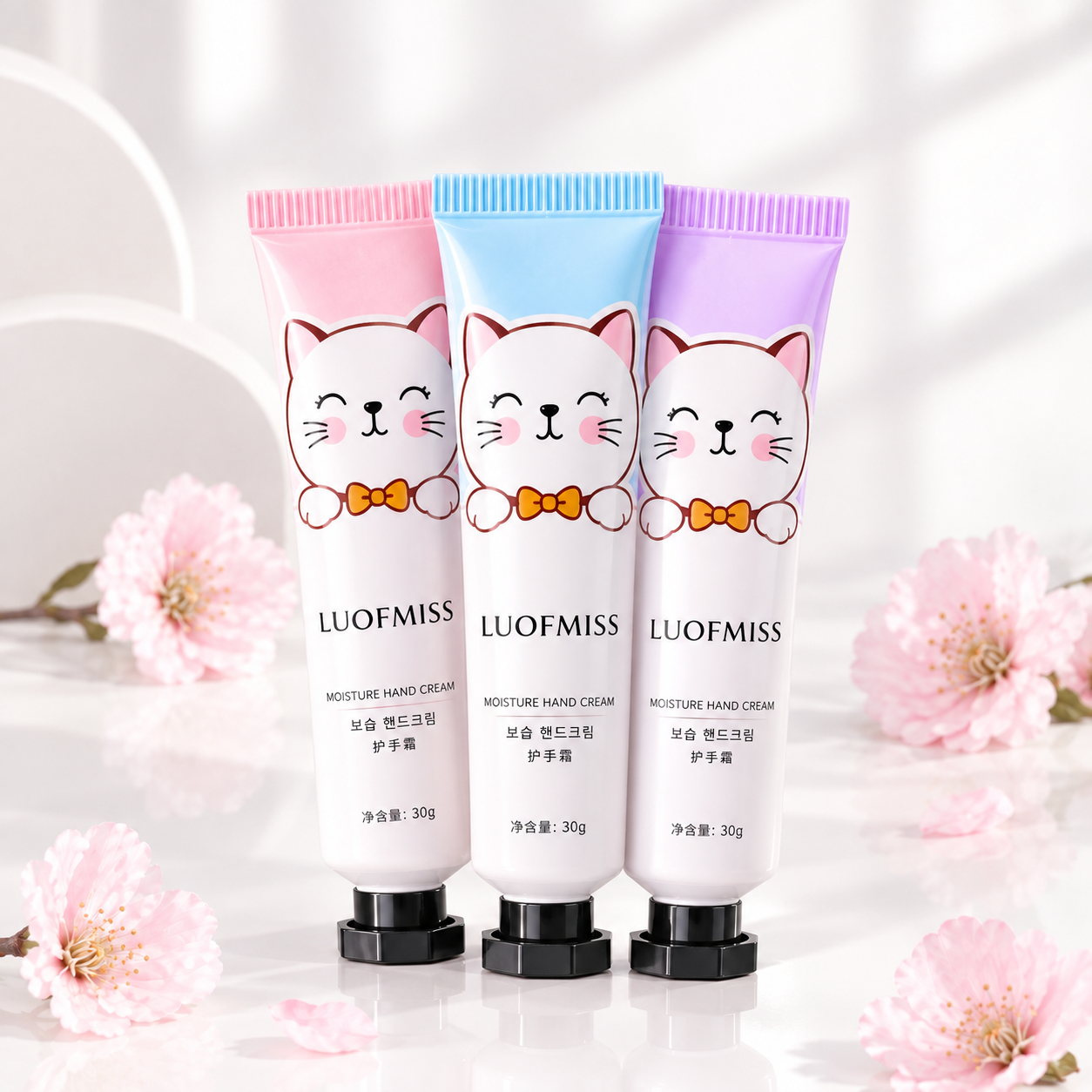 کرم مرطوب کننده دست LUOFMISS با طراحی گربه‌ای