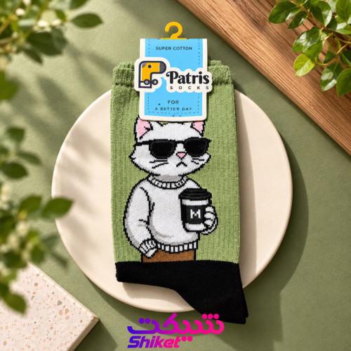 جوراب ساقدار بزرگسال طرح Cat Lifestyle