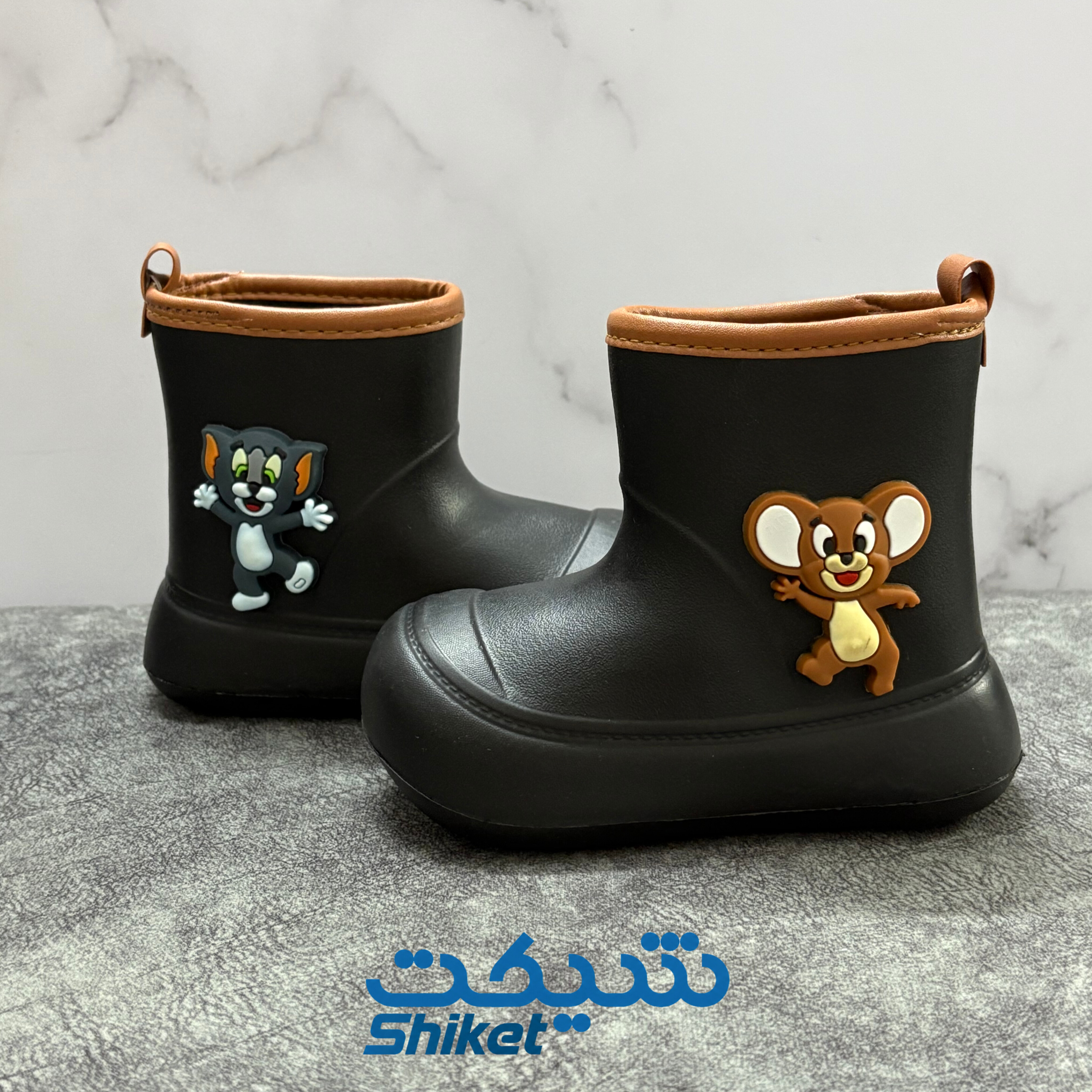 رین بوت بچگانه تام و جری (مشکی)