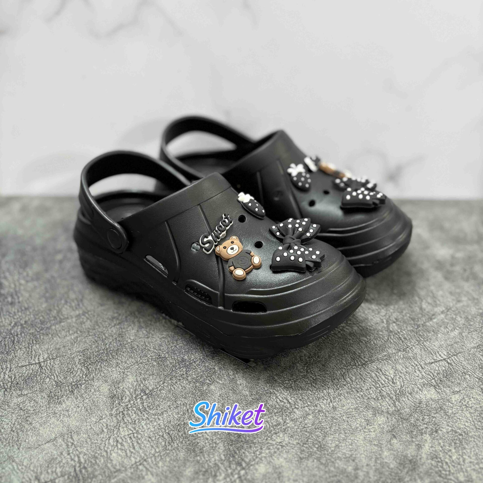  کراکس زنانه عروسکی مدل Sweet Bear (رنگ مشکی) 