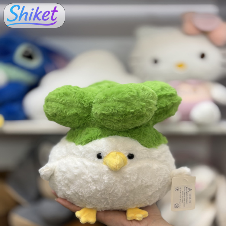 عروسک پولیشی جوجه با کلاه کلم بروکلی