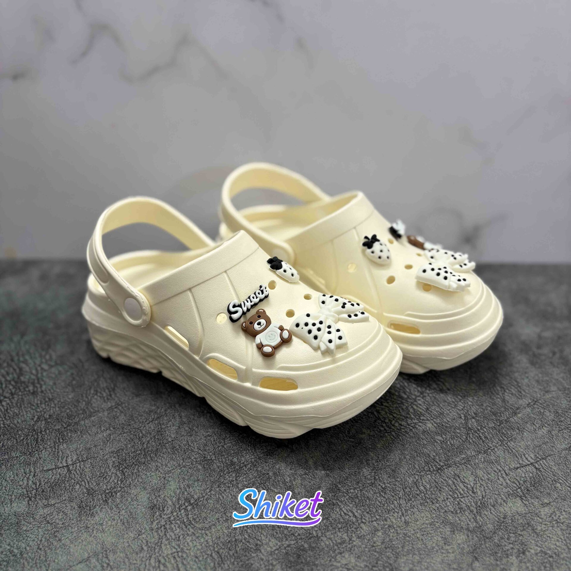  کراکس زنانه عروسکی مدل Sweet Bear (رنگ سفید) 