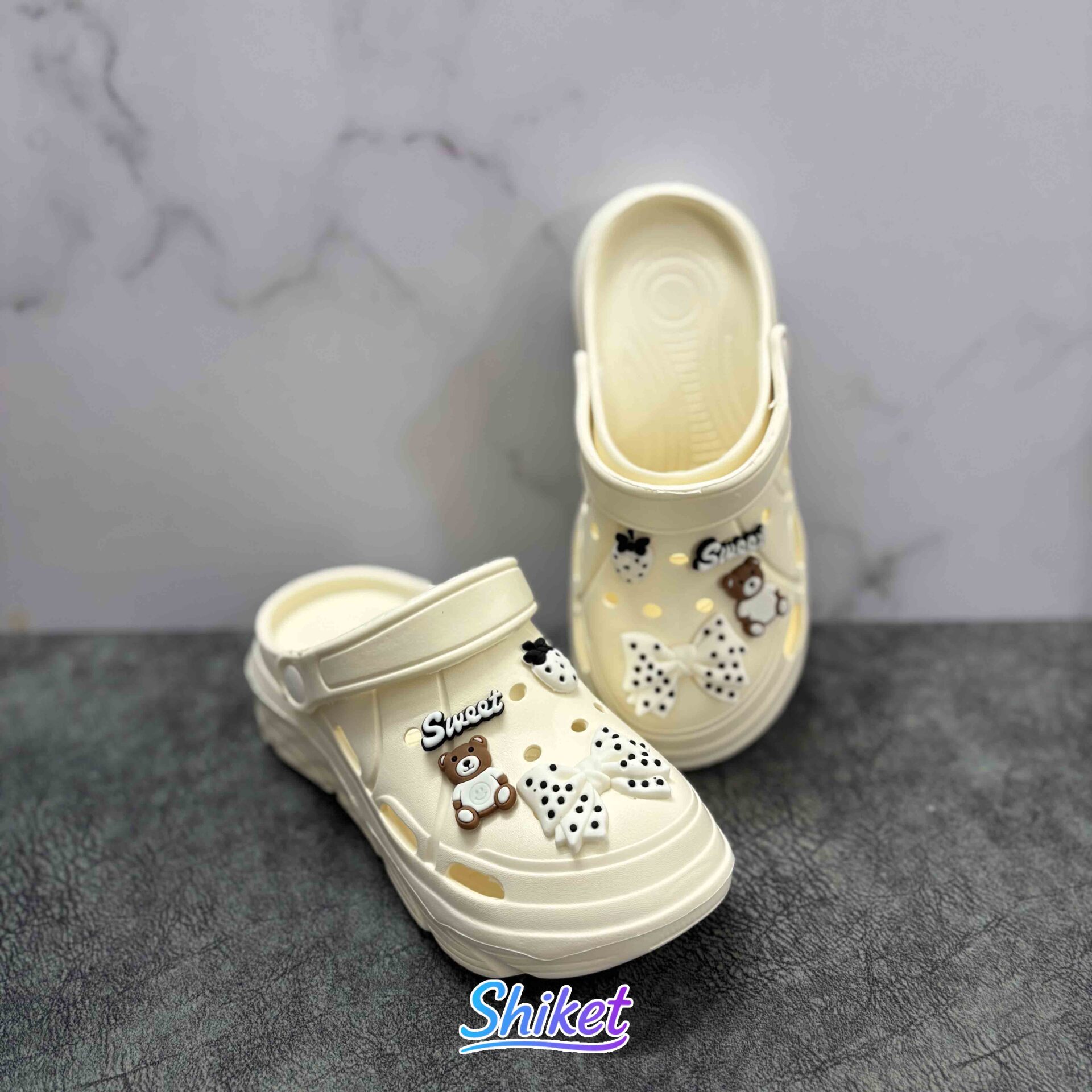  کراکس زنانه عروسکی مدل Sweet Bear (رنگ سفید) 